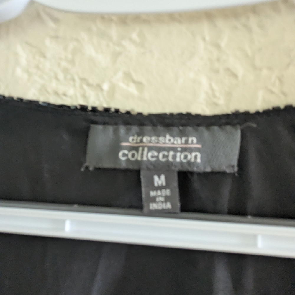 Dress Barn Black Beaded Blouse - Picture 2 of 5